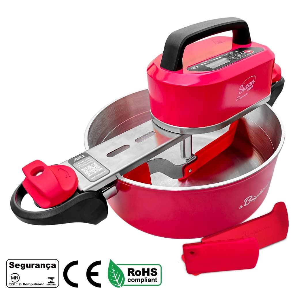 Panela para Mexer Doces Suzan Pro Alumínio Rosa 28cm