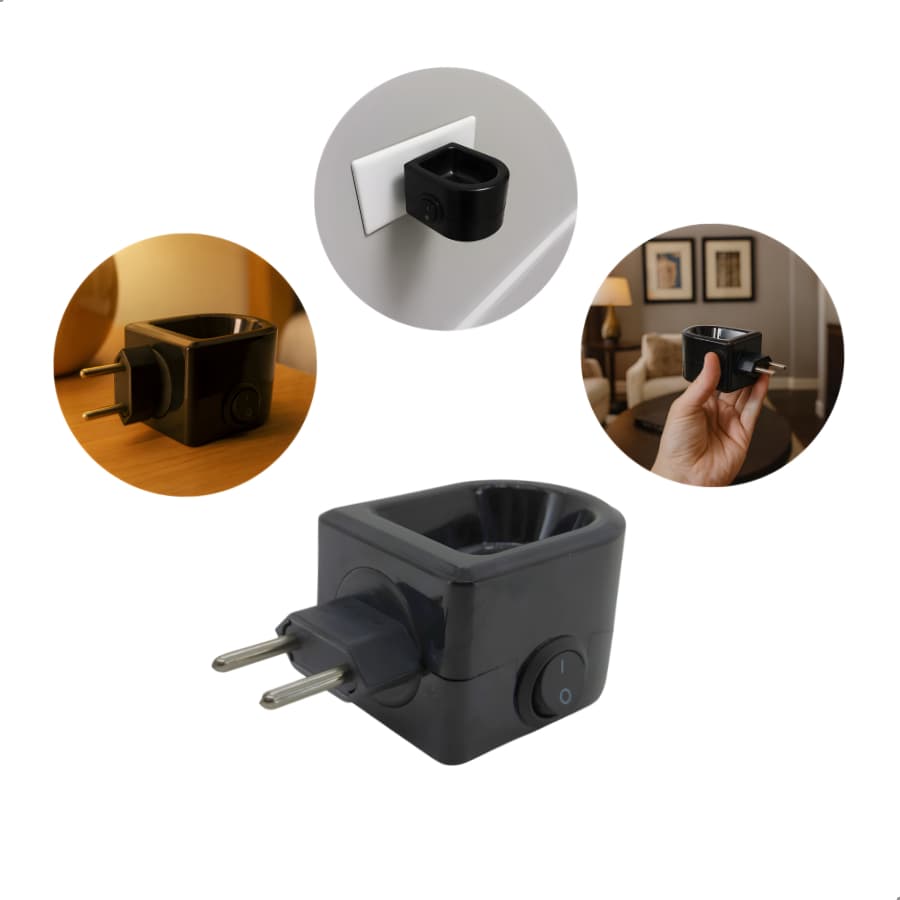 Difusor Preto Elétrico De Ambiente Bivolt 30ml Aromatizador