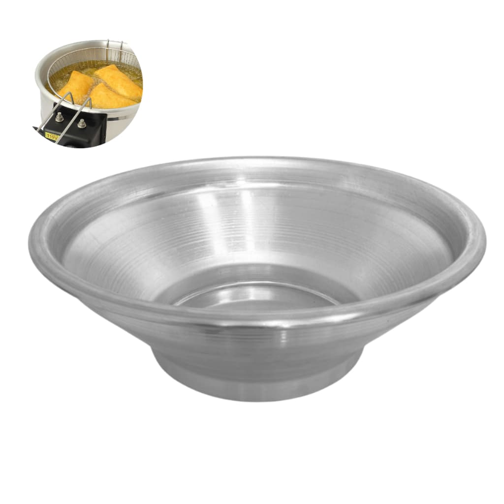 Tacho Redonda 5 Litros para Fritadeira Elétrica Inox Industrial Bacia Tachão