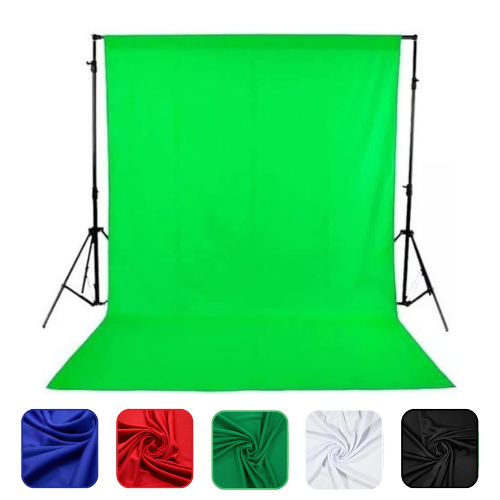 Tecido Chroma Key Verde 1,90m Largura para Fundo Infinito Estúdios de Fotografia Lives e Vídeos