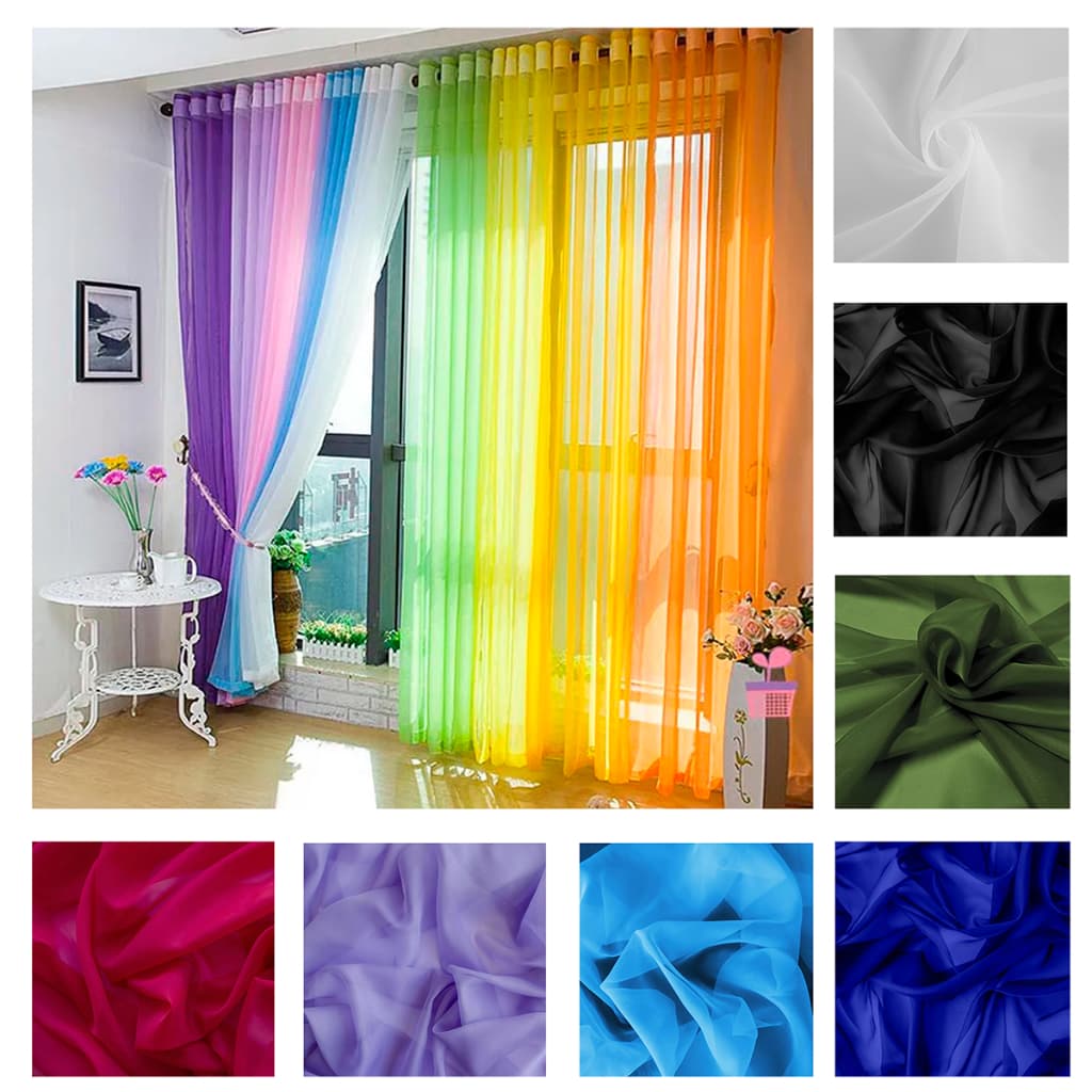 Tecido Voal Voil 10mt x 3,00mts Leve Transparente Cortinas Decoração Festa Eventos Cor Branco