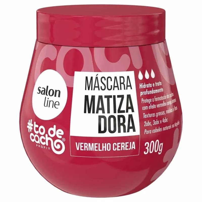 Máscara Matizadora #todecacho Vermelho Cereja 300g