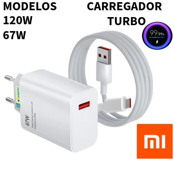 (ORIGINAL) Carregador Turbo Tipo C Xiaomi 120W