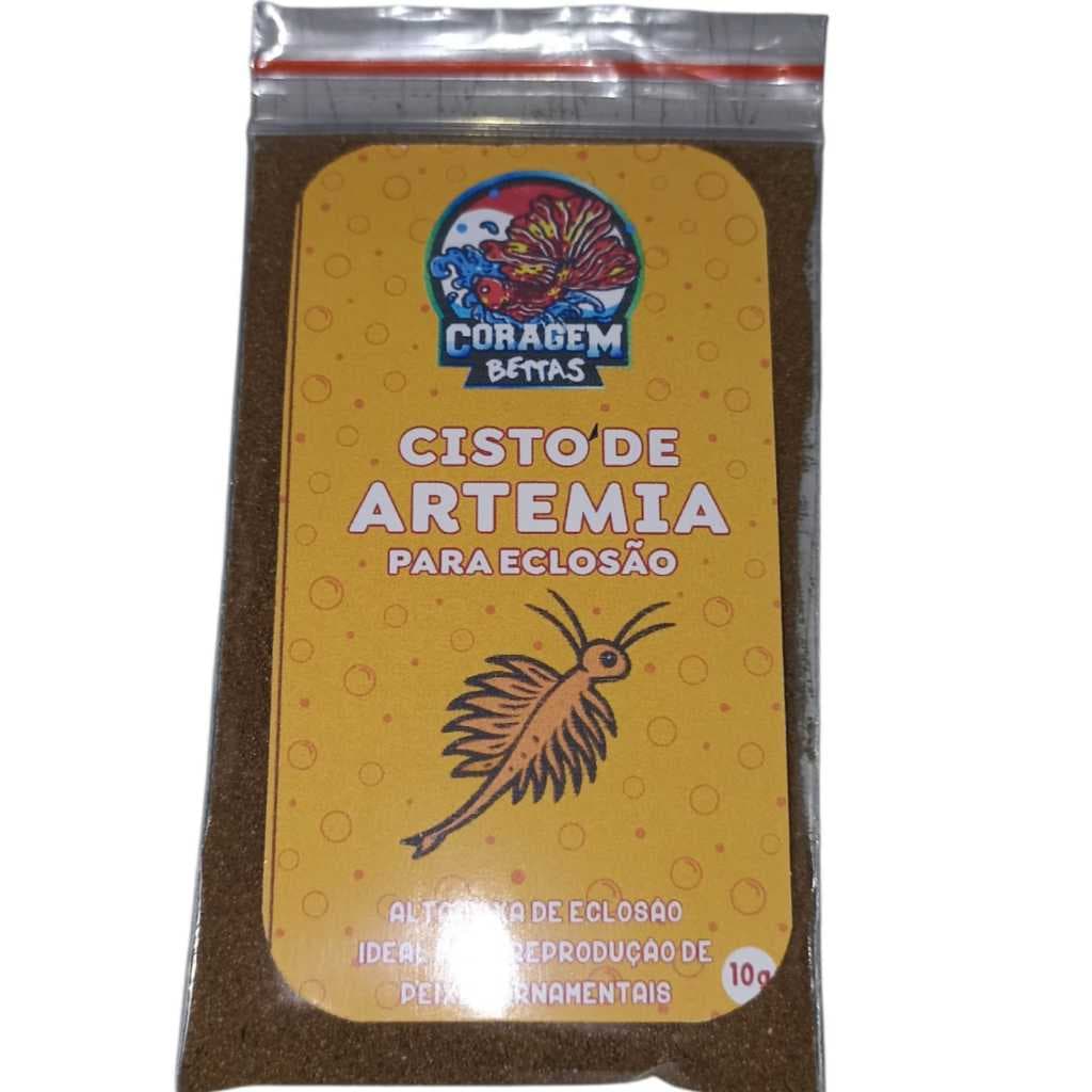 Cisto de Artêmia  Coragem Betta 10g Alta Eclosão para Alevinos Nutriçao Ideal Para Peixes