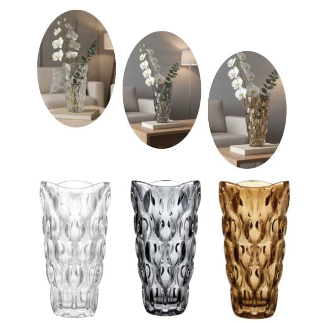 Vaso de Vidro grosso Halley Decorativo para Flores plantas festas 24x13