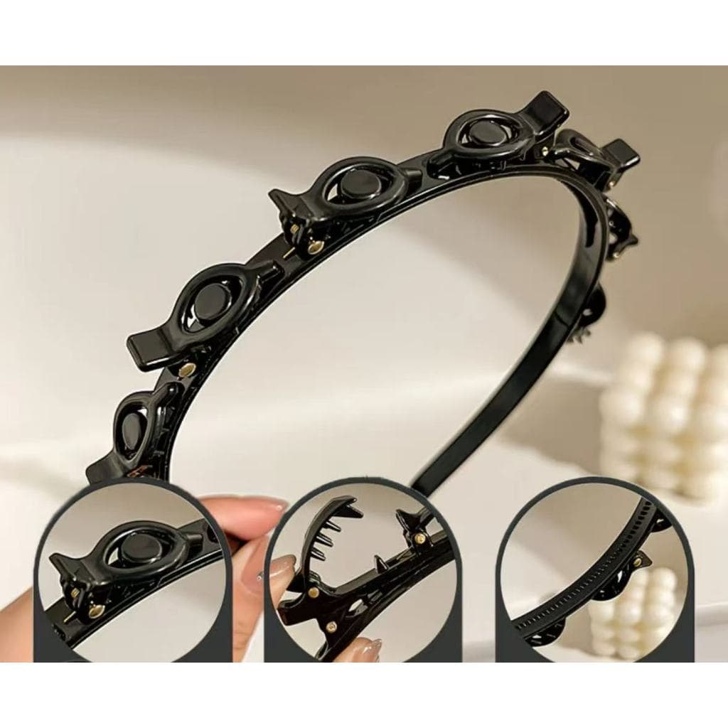 Tiara com Presilha p/ penteados de cabelo fashion moda TIK TOK