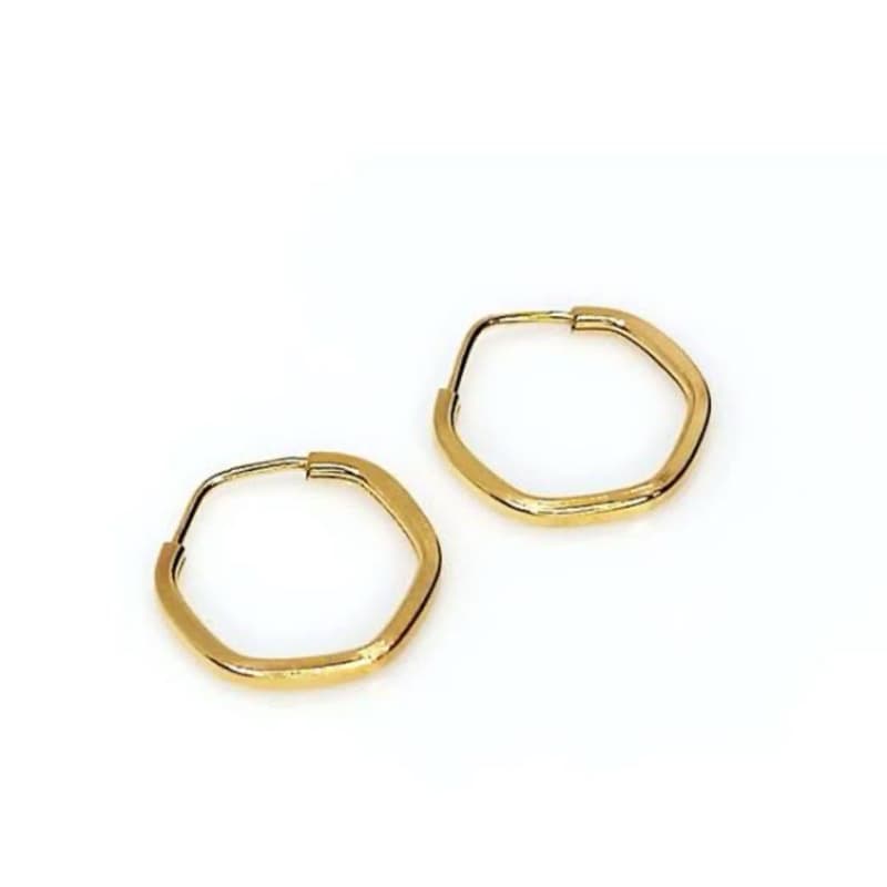 Brinco argola sextavado segundo furo infantil