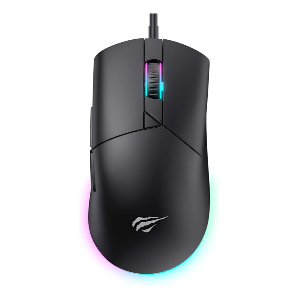 Mouse Gamer Havit Ms1038 8000 Dpi 7 Botões Rgb Preto