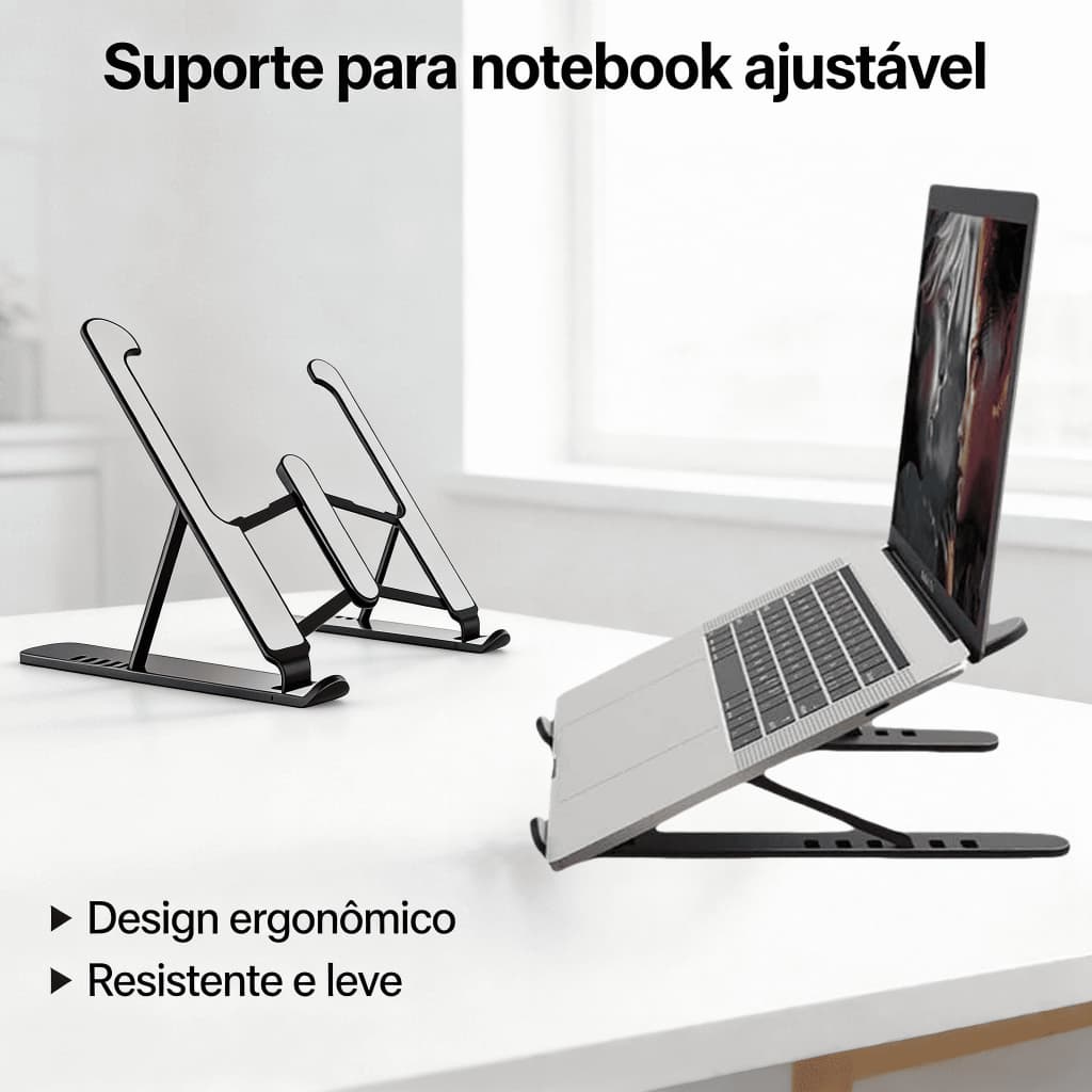 Suporte para laptop de ,  ajustável, Altura Ajustável Ergonômico,Antiderrapante + Resfriamento para Home Office