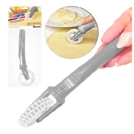 Carretilha Corta e Fecha Massas Pastel Risole Prático Plástico Keita
