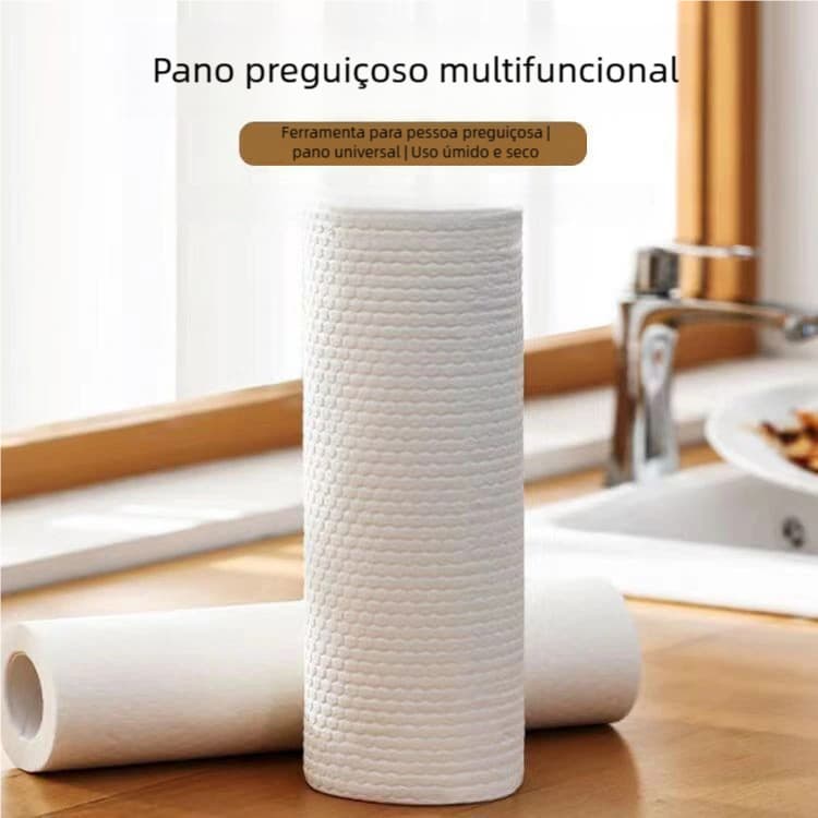Toalha de Papel Substituta Lavável - 100 Peças/Rolo, Absorvente, Reutilizável