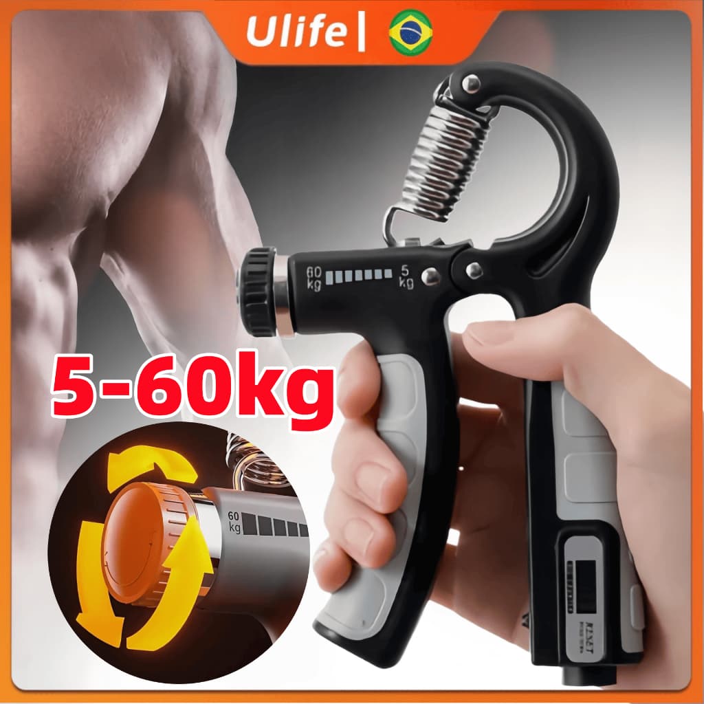 Hand Grip Com Ajuste De Intensidade 5-60kg Handgrip Fitness Malhador De Mão Com Contador