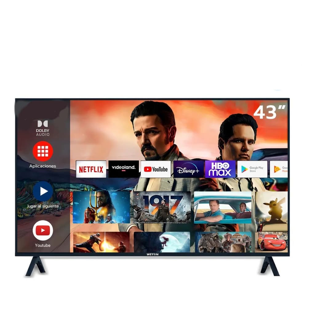 Smart TV (43/24/32/40 Polegadas) HD RAY VASI Android HDMI USB Wi-Fi, Tela Full HD - Com Controle Remoto Padrão