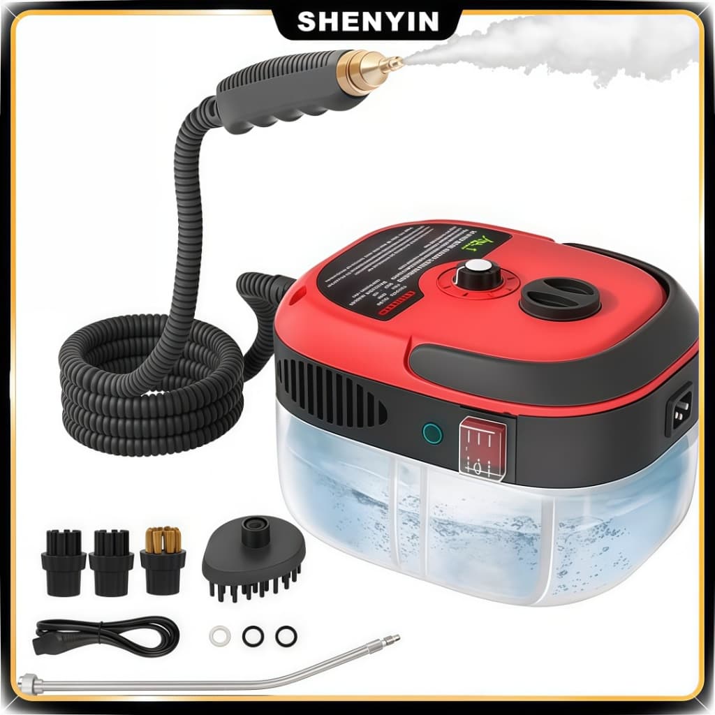 Limpador a Vapor 2500W Alta Pressão - Kit Completo c/ 8 Acessórios p/ Limpeza Profunda