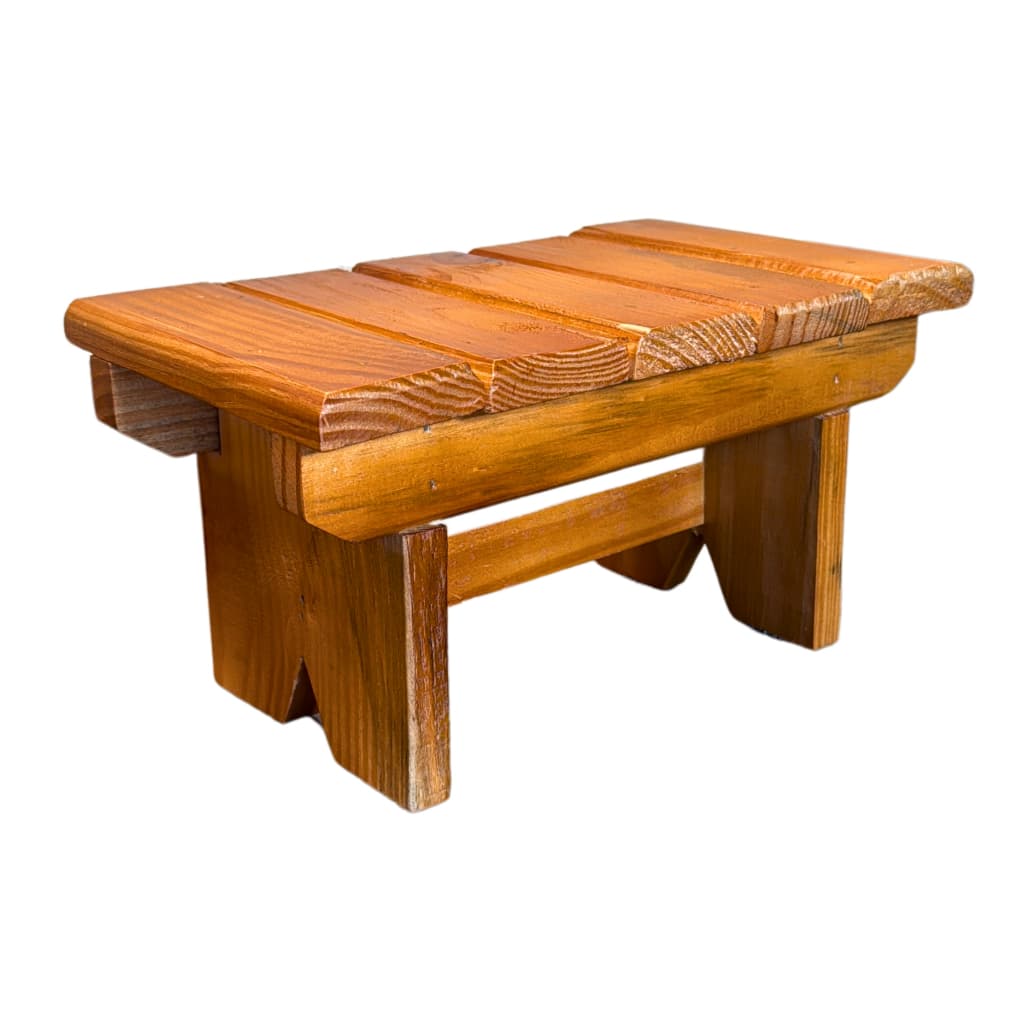 Banquinho de Madeira Pinus Banco Pequeno Multiuso Para Pedicure Manicure Banheiro Jardim Infantil