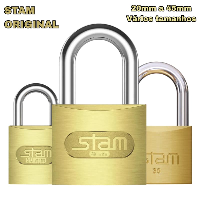 Cadeado Stam Original Zamac Latonado