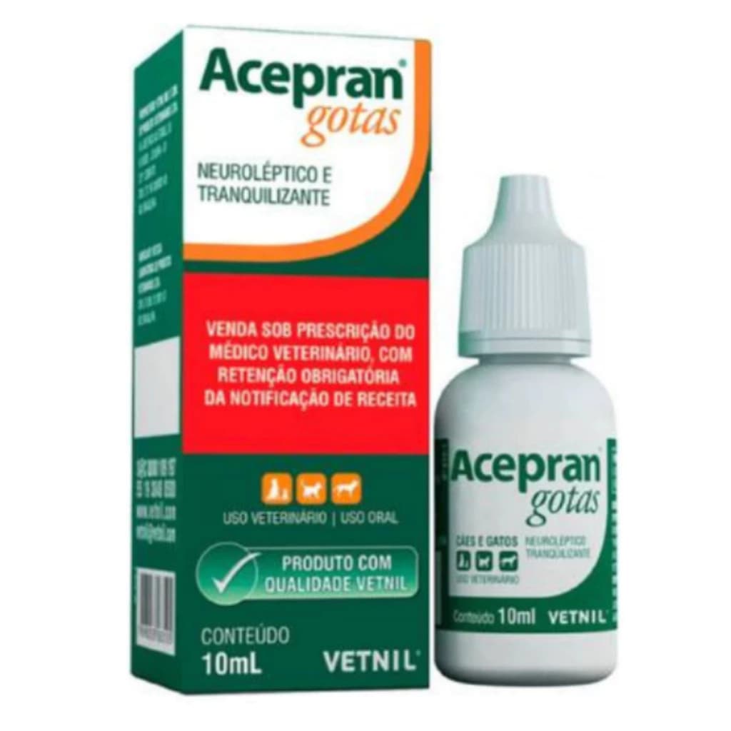 Acepran Cães e Gatos Gotas 10 ml Vetnil