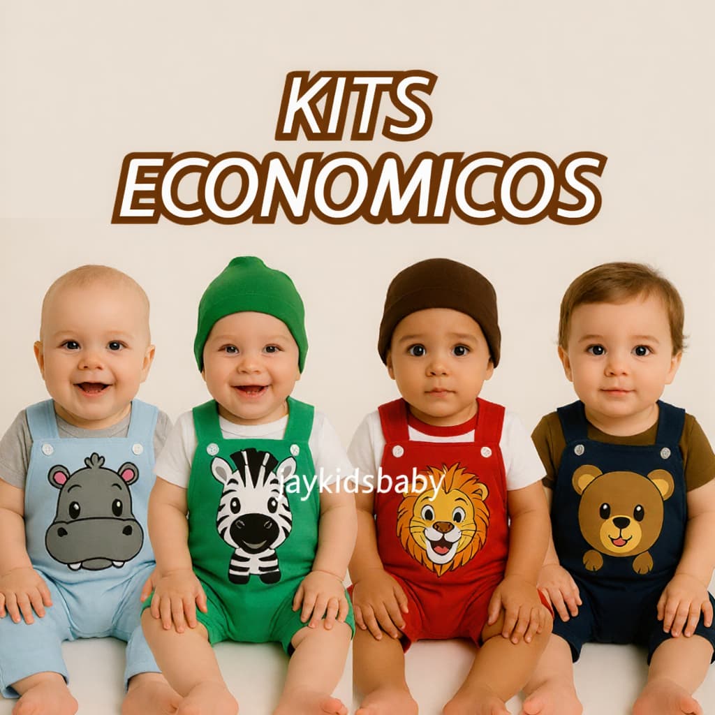 Kit Roupa De Bebe Peças Safari Enxoval Presente Unissex Menino E Menina Roupas de Bebê Conjunto Bebê Para Escola BebÊ