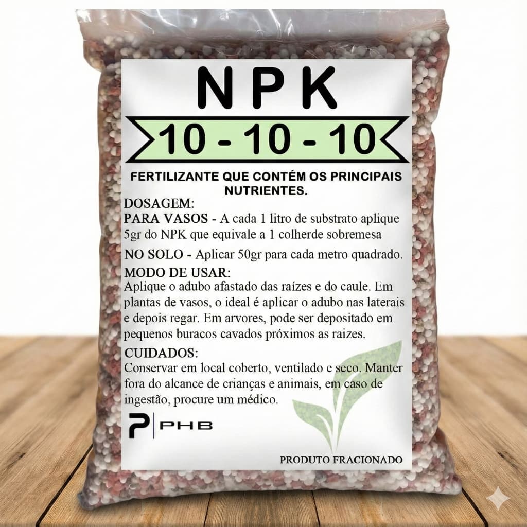 1Kg Adubo NPK 10-10-10 Granulado Fertilizante Ideal para Jardinagem, Frutíferas  Plantas Ornamentais