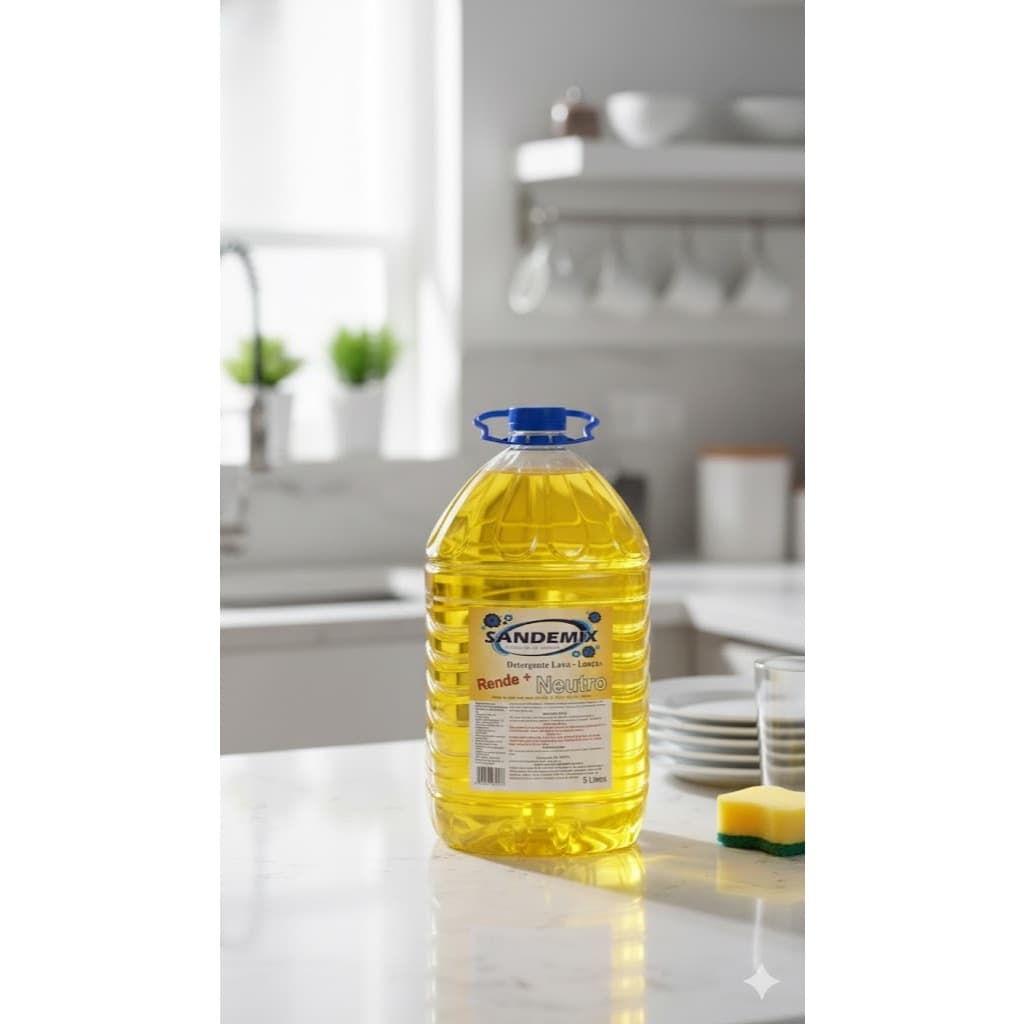 Detergente Neutro Sandemix 5L – Alto Rendimento e Limpeza Eficiente