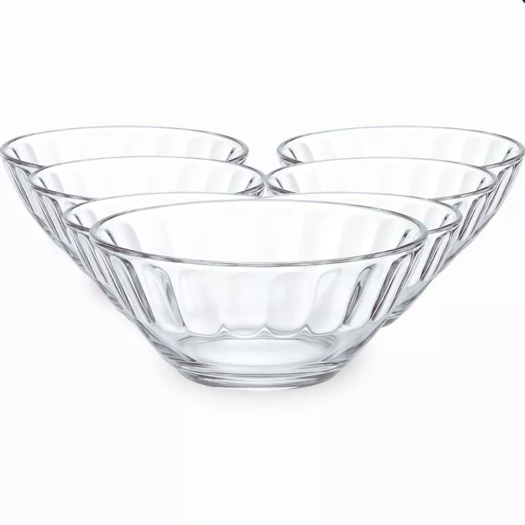 Jogo de Bowls de Vidro Transparente 6 Unidades 250ml | Tigelas Para Sobremesa, Cereal Salada Sobremesa