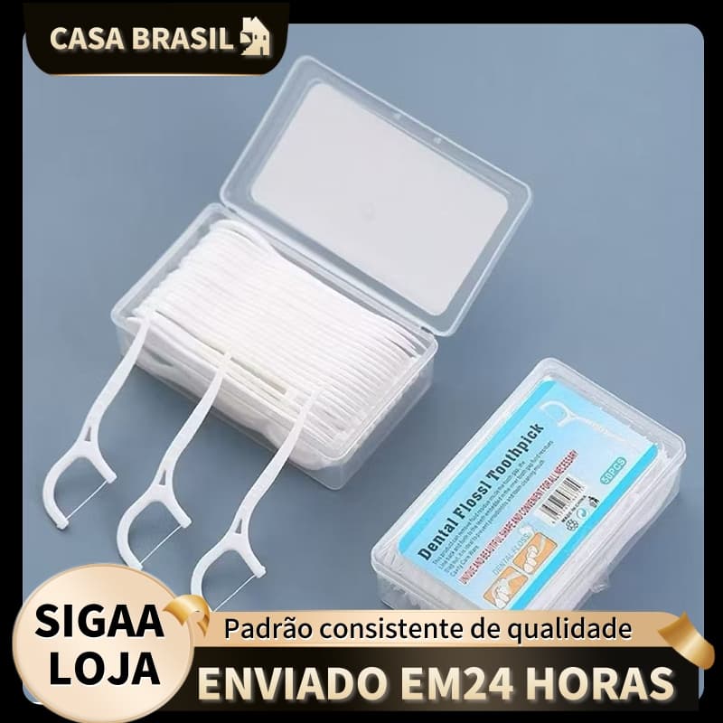 kit Fio Dental Infantil e Adulto em Formato de Arco Ultra Fino para uma Limpeza Eficaz