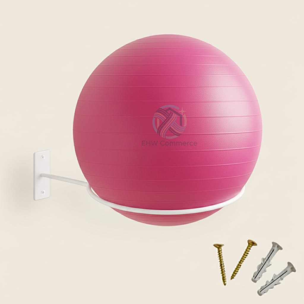 Suporte Bola Pilates Ou Suiça + Parafuso E Buchas Reforçado