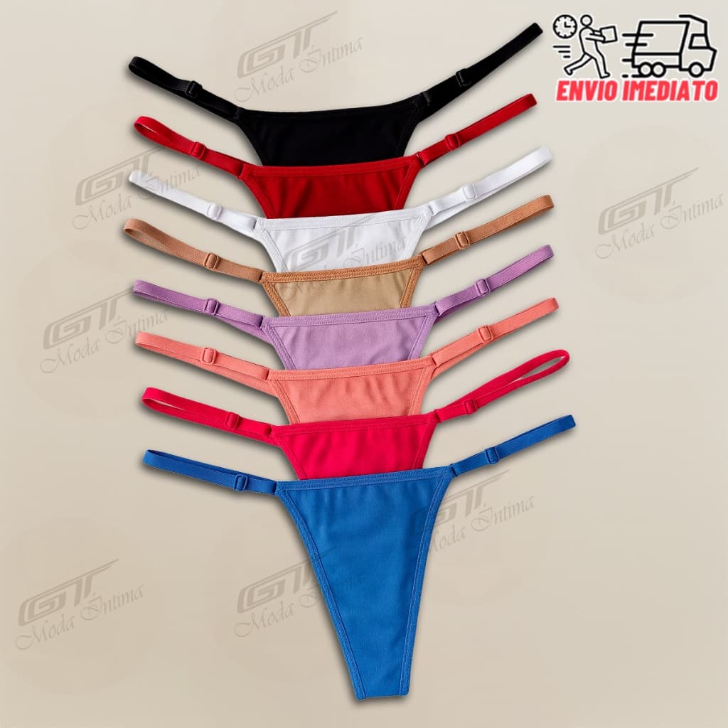 Kits Calcinhas Microfibra Fio Dental Regulagem Lateral