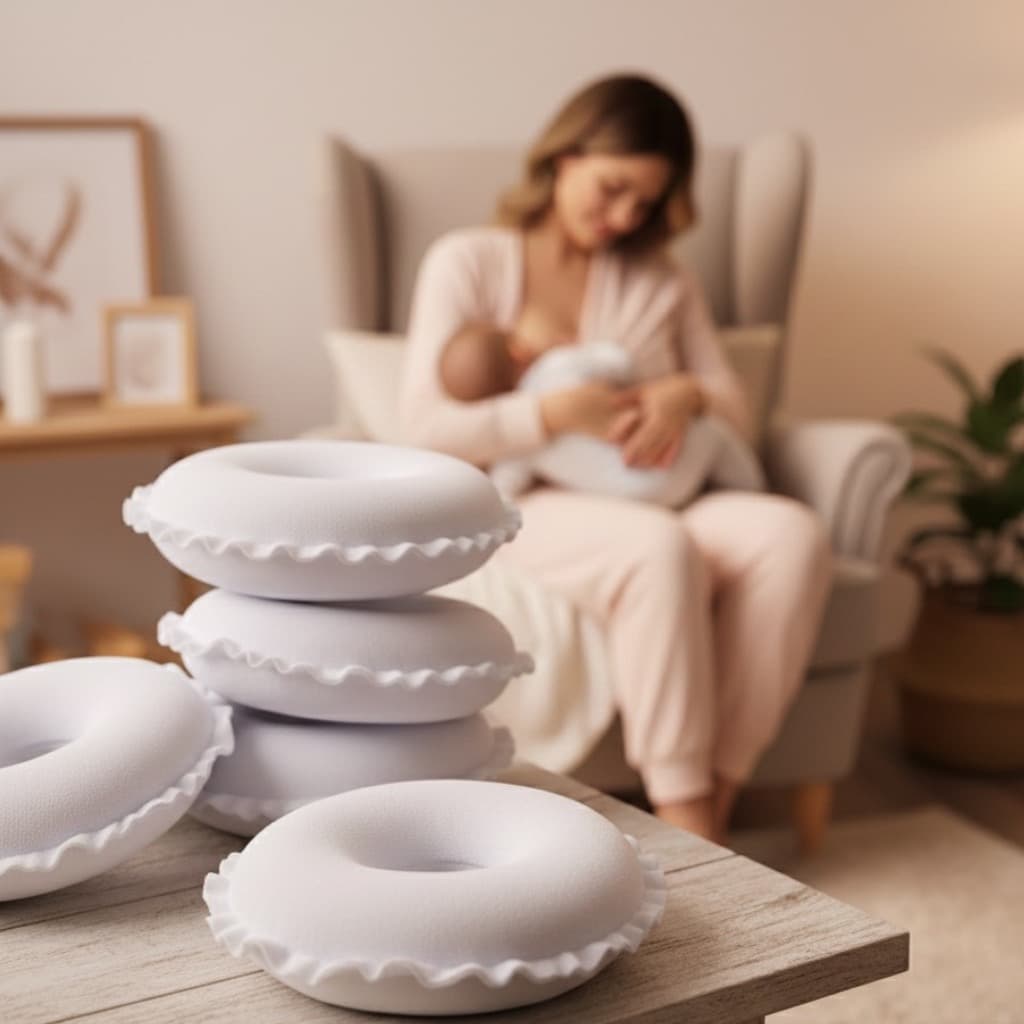 Kit 6 Rosquinha Amamentação Protetor Para Seios Algodão Antialérgico Reutilizável