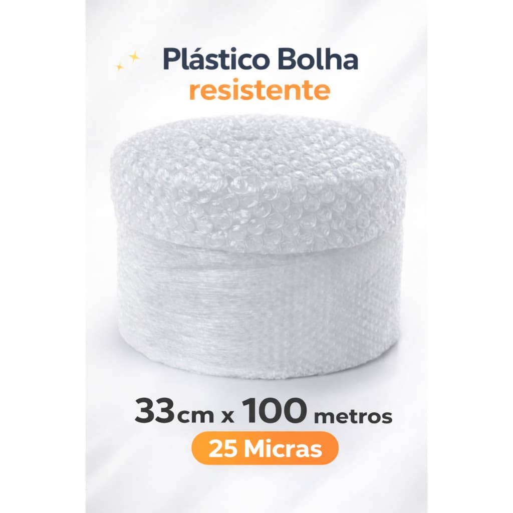 Plástico Bolha Bobina 33 cm X 100 Metros para E-commerce - Proteção Máxima