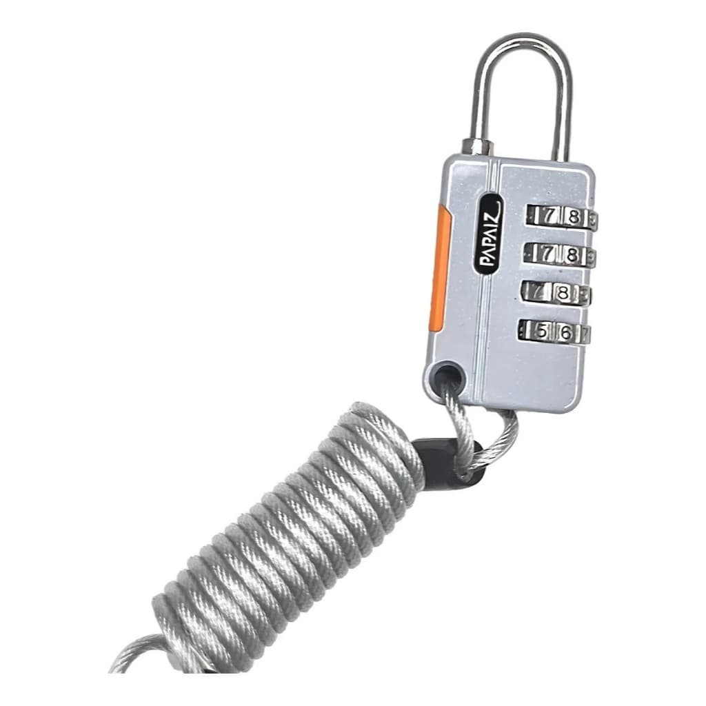 Cadeado Segredo Zamac Cs25 Prata Com Cabo Papaiz Prata