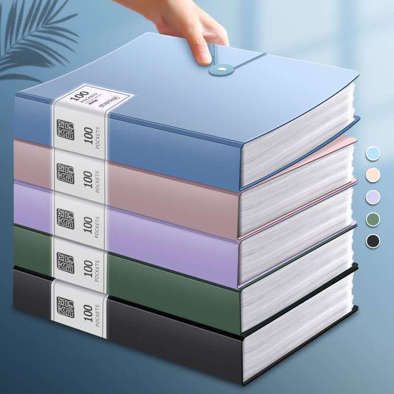 pasta Arquivo de plastico  Para escola e escritório A4com 100 envelopes botão de pressão 2242