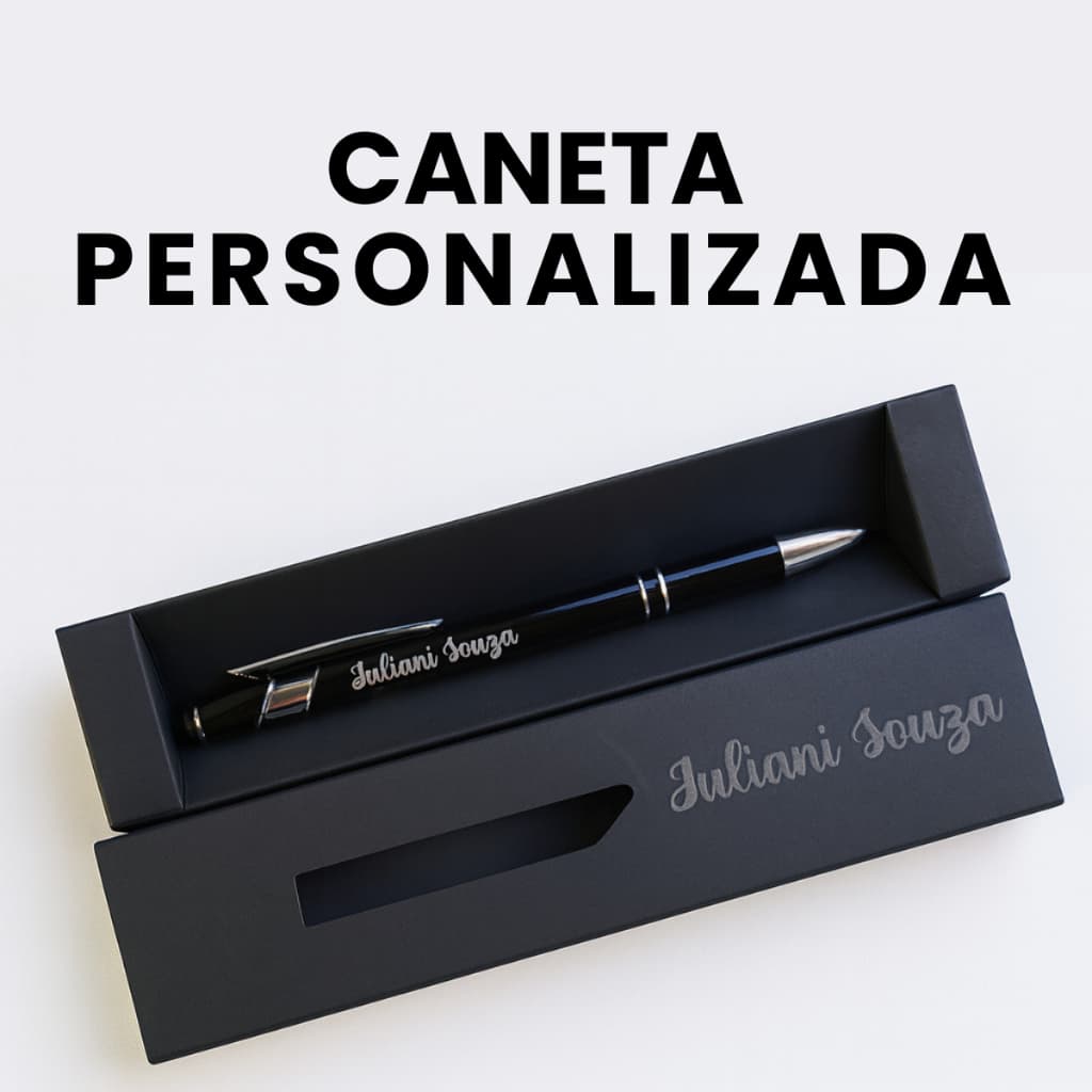 Caneta Touch de Metal Personalizada com Caixa Gravada Nome Empresa ou Logo