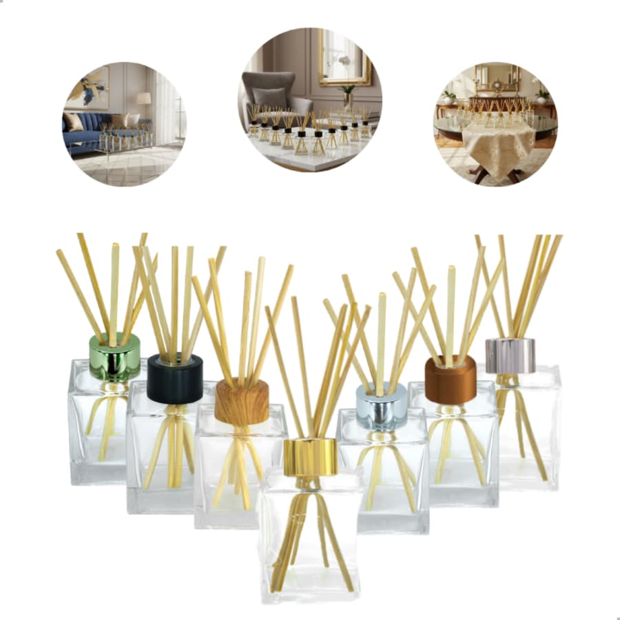 Kit 5 Vidro Cubo 100ml Aromatizador Vareta E Tampa