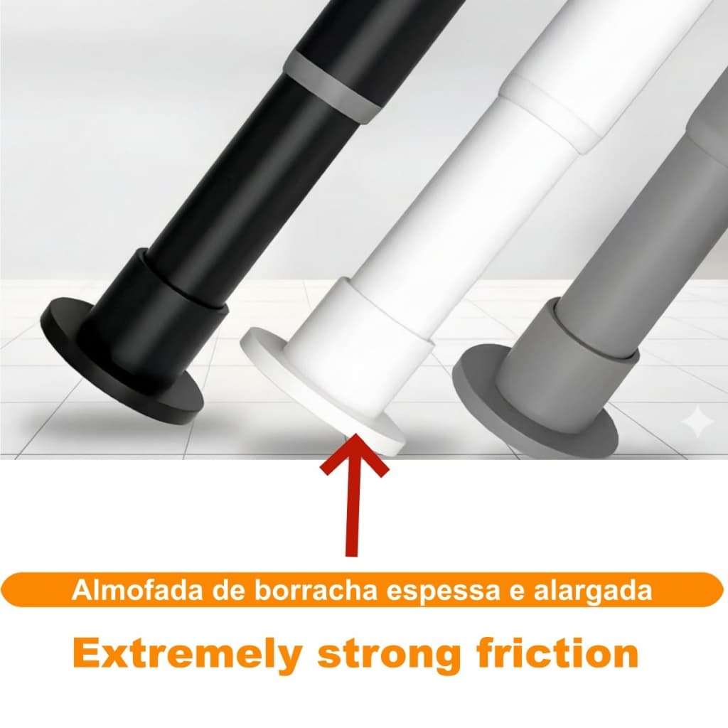 Varão Regulável Barra Pressão /cortina Box Banheiro Cozinha 70-120CM