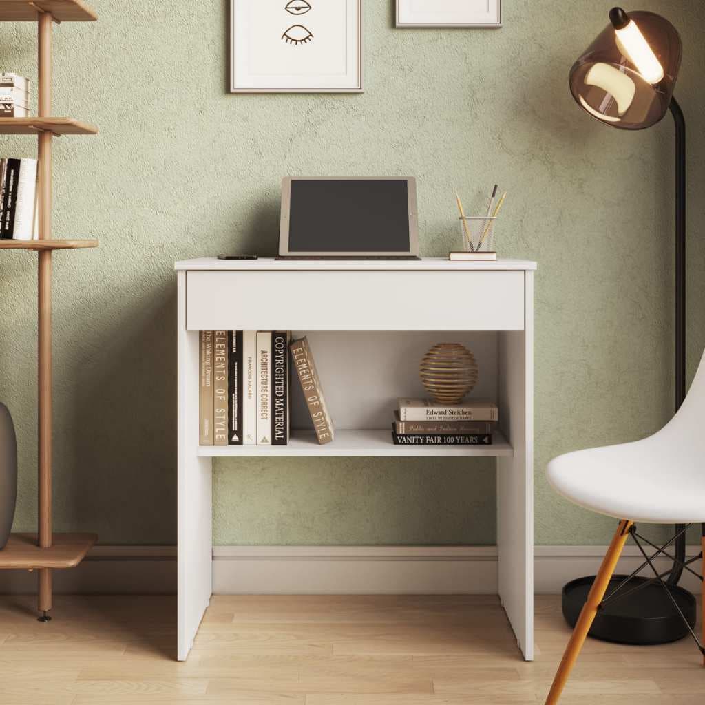 Escrivaninha Quarto Com Gaveta e Prateleira Simples Montagem Multiuso para Computador