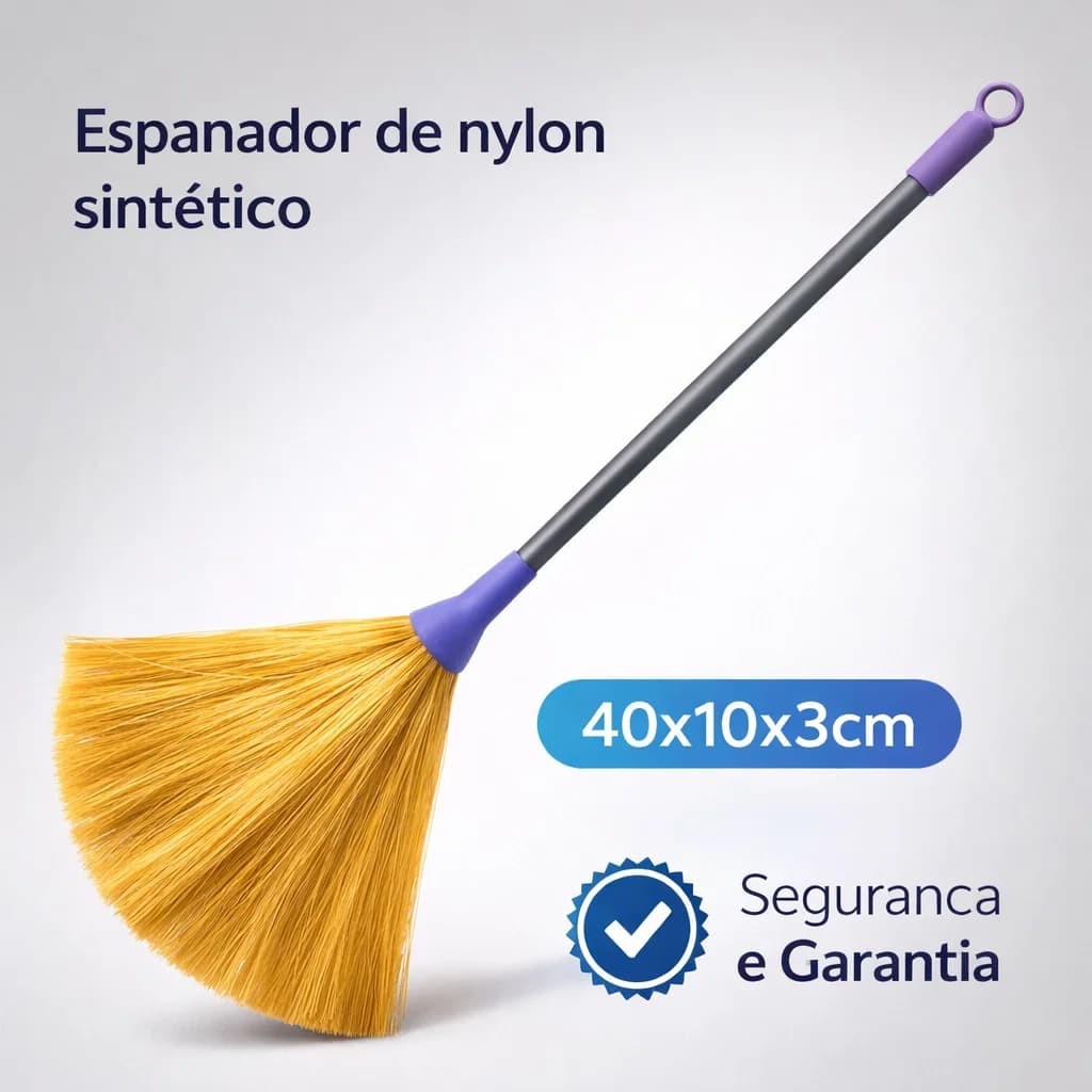 Espanador De Pó Nylon Sintético Multicor Limpeza Pesada Grande Eficiente