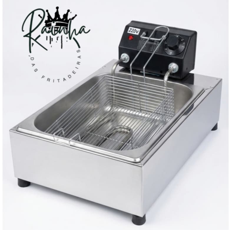 Fritadeira Elétrica Industrial 5 Litros em Inox com 3.000 Watts- Eficiência e Qualidade para sua cozinha.