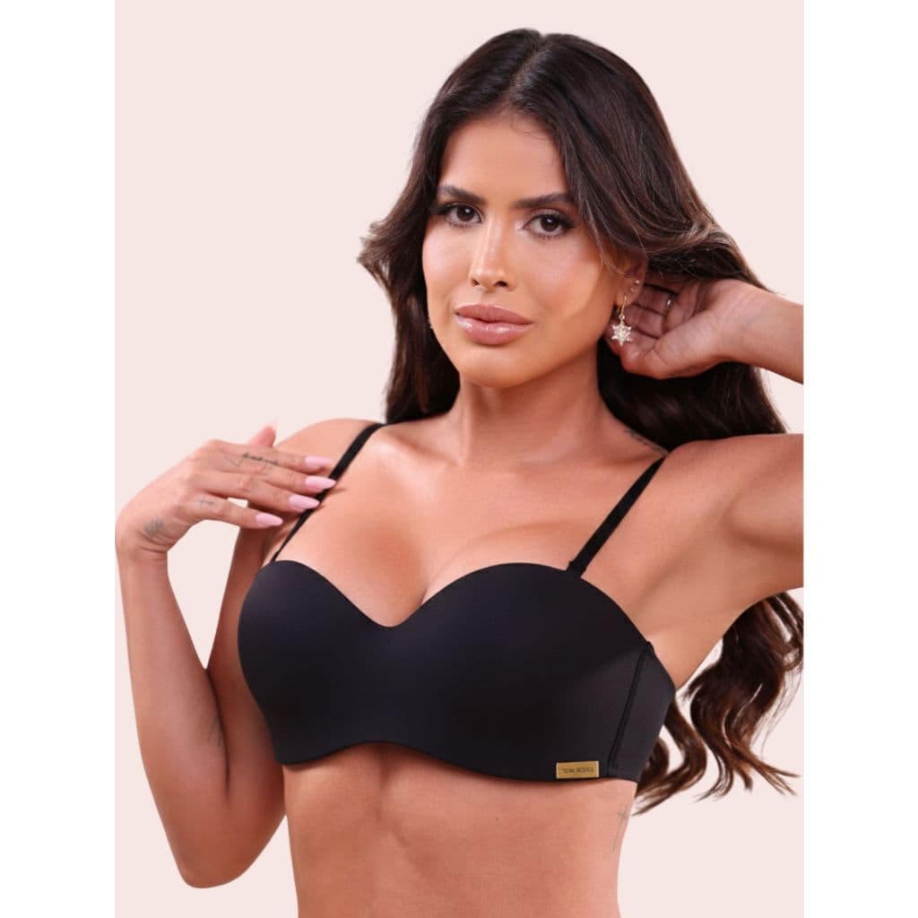 Sutiã Sem Alça Poliamida Conforto Premium Alças Removíveis Elegante Festas