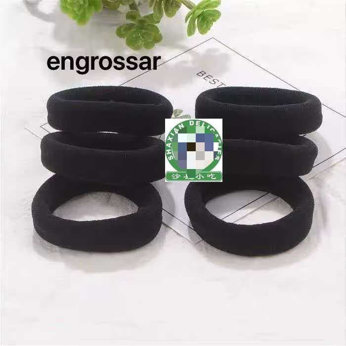 rabico Xuxinha De Cabelo Meia De Seda Grosso Prendedor Super Resistente preto ATACADO