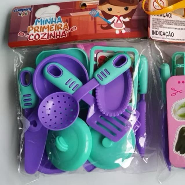 Kit minha primeira cozinha 12 peças, panelinha, comidinha, fogão, kit cozinha pra menina, fazer comidinha