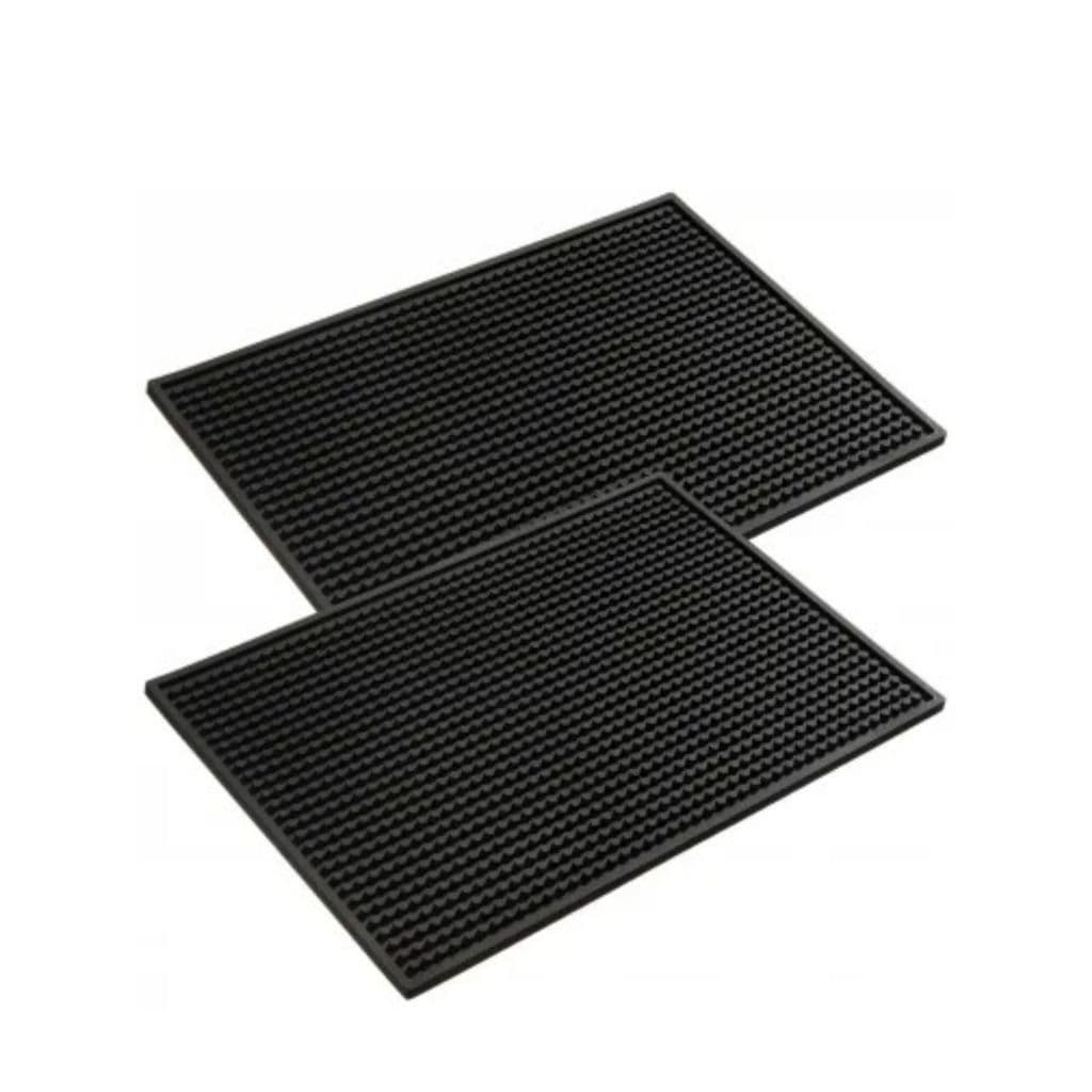 Kit 2 Tapetes Escorredor PVC Barmat para Bar e Cozinha 45x30cm Porta Copos e Pratos