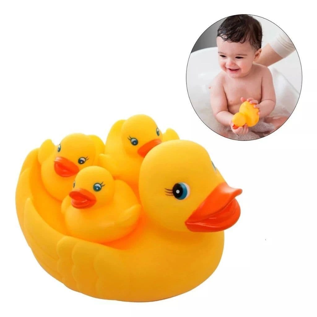 Ferramenta de descompressão bebê brincando na água e tomando banho de brinquedo de pato