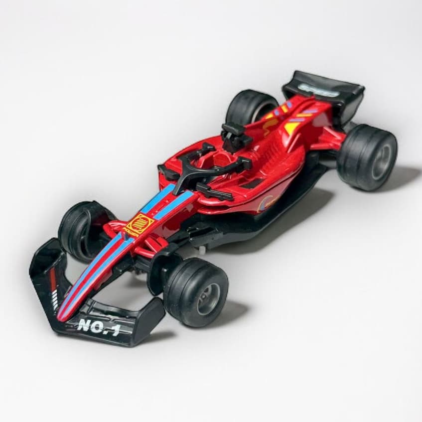 🏁 Miniatura Carro de Corrida Fórmula 1 – Escala 1:43 | Fricção | Pneus de Borracha