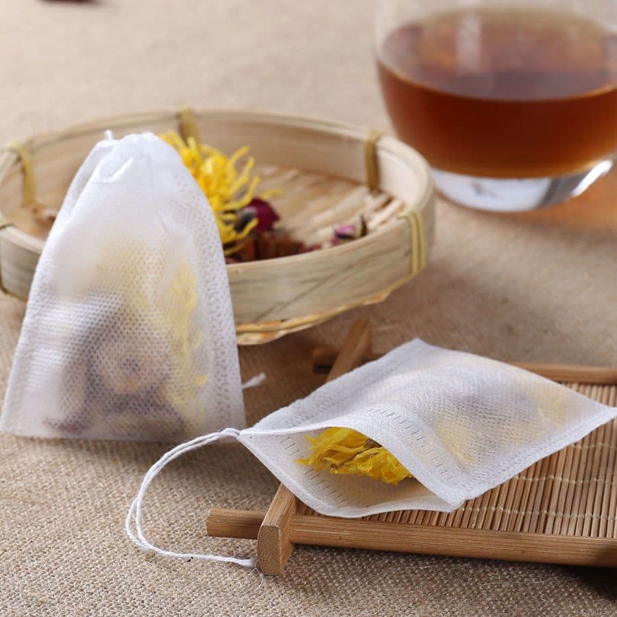 100un Sachê Saquinho Infusor De Chá Vazio 8x10cm