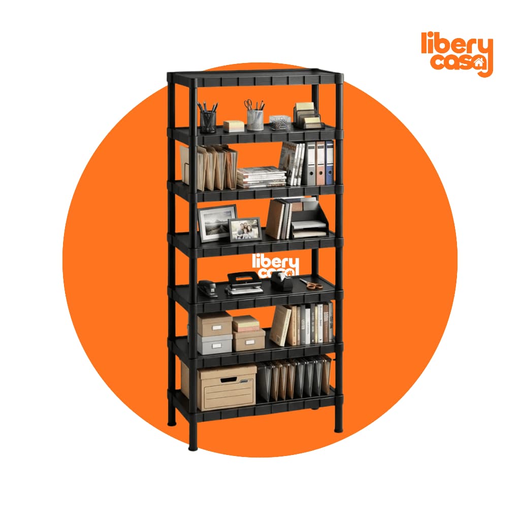 Prateleira Estante Multiuso Modular Resistente Mobiliário Organizador Libery Casa  7 Andares
