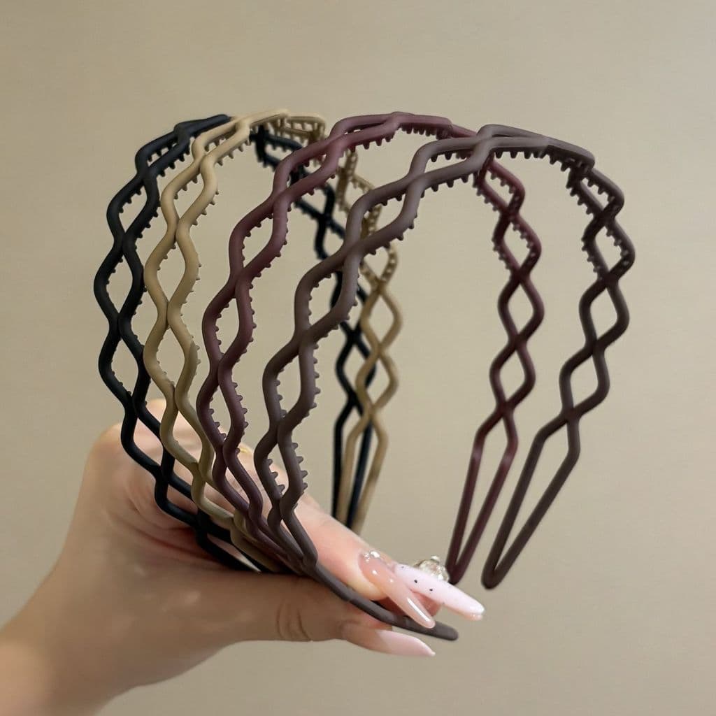 Tiara de Cabelo Plástico Designer Moderno, Fácil de Usar, Design Trançado, Uso Diário Cor Aleatória