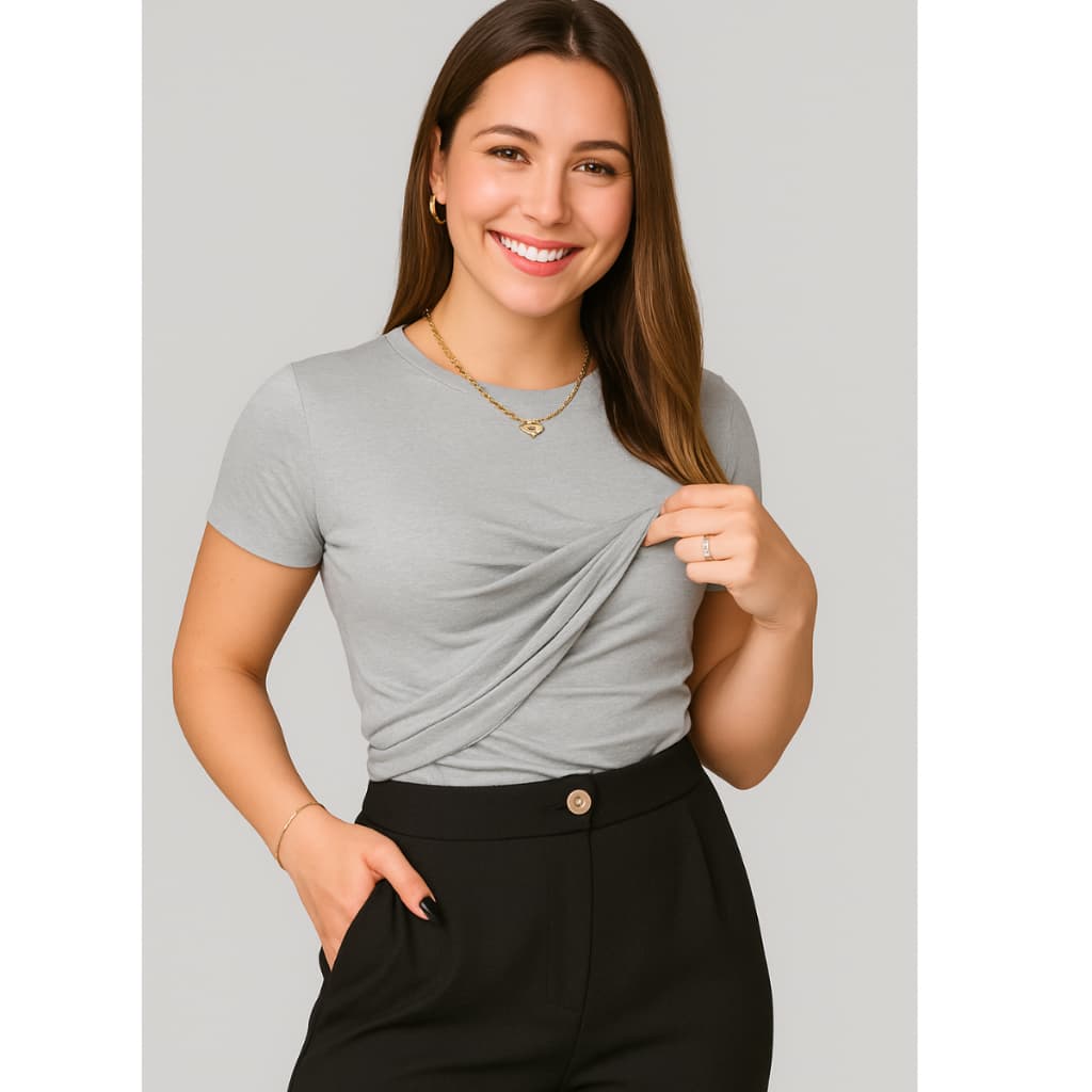 Blusa Amamentação Premium Camiseta T-shirt Blusinha Full