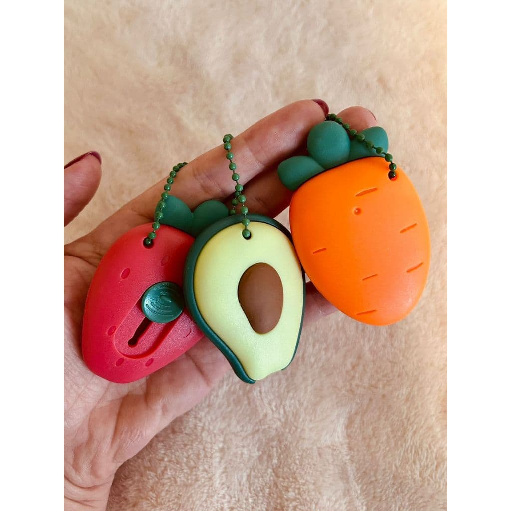 Mini Estilete Fofo Kawaii – Morango, Cenoura e Abacate