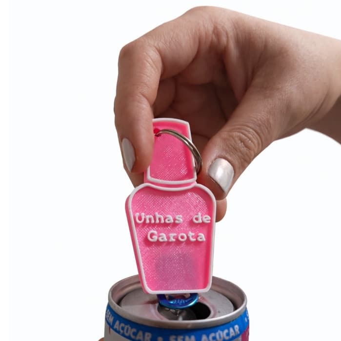 Abridor de Latas Chaveiro Protetor de Unhas Prático e Seguro Ideal para Unhas Longas Unhas de Garota